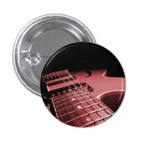 Button Electric Guitar Close Up - Red