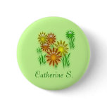 Button - Flower name tag