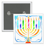 Button: Hanukkah Menorah - Chanukah Menorah