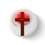 Button- Jesus cross
