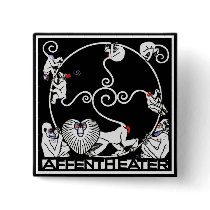 Button: Jugendstil - Affentheater