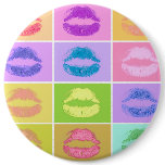 Button, Pin - Pop Art Kiss