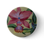 BUTTON - PINK FLOWER
