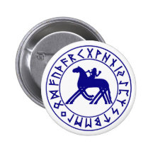 button Sleipnir Shield Blue