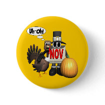 Button - Thanksgiving Turkey