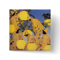 Button: The Lantern Bearers - Maxfield Parrish