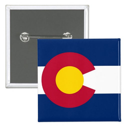 Button with Flag of Colorado
