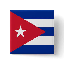 Button with Flag of Cuba