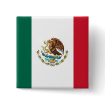 Button with Flag of Mexico