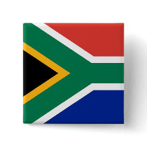 Button with Flag of South Africa