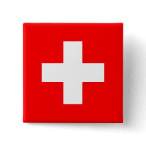 Button with Flag of Switzerland