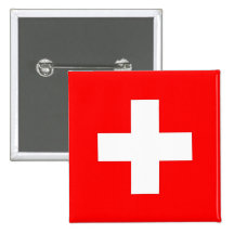 Button with Flag of Switzerland