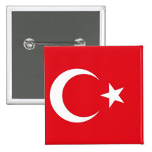 Button with Flag of Turkey