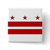 Button with Flag of Washington DC