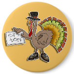 Buttons, Pins, Badges - Thanksgiving Turkey