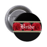 Buttons template - customisable red roses
