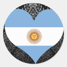 Buy Argentina Flag Round Stickers