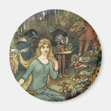 Buy From Us With a Golden Curl Fridge Magnets
