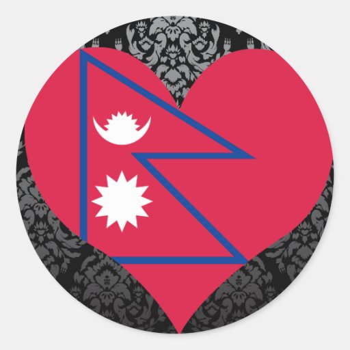 Buy Nepal Flag Round Sticker Zazzle