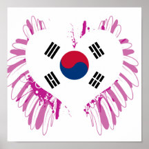 Buy South Korea Flag Posters
