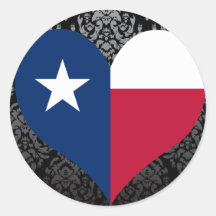 Buy Texas Flag Round Sticker