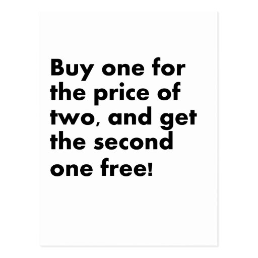Buy Two Get Two Post Card