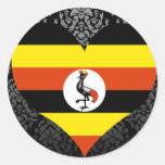 Buy Uganda Flag Round Sticker