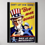 Buy War Bonds , Back Up Our Battleskies Posters