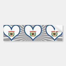 Buy West Virginia Flag Bumper Sticker