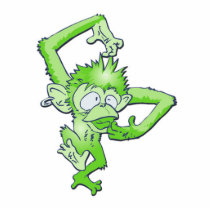 Buzz Monkey Key Chain Photo Cut Outs