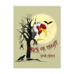 Buzzard Trick-or-Treat Recipe Card Postcard