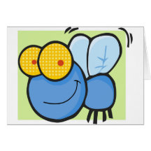 Buzzy the Fly with Green Background Cards