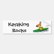 BV- Funny Kayaking Duck Bumper Stickers