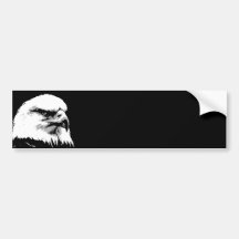BW American Bald Eagle Bumper Stickers