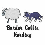 BW Border Collie Herding embroidered shirts