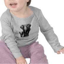 BW Elephant & Baby Elephant Shirts