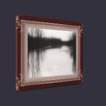 BW Flooded Field Photo Stretched Canvas canvas prints