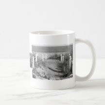 BW Florida beach roped off dune walk photo Mug