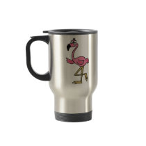 BW- Funny Flamingo Travel Mug