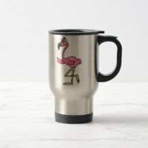 BW- Funny Flamingo Travel Mug