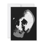 BW Skull Pop Art invitations