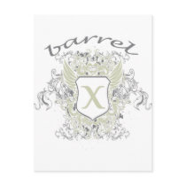 bX barrel X Shield Design-Xtreme Sports Post Cards