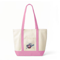 bX Retro Butterfly Design Tote Bag