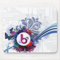 bX Retro Butterfly Design Mouse Pad
