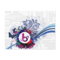 bX Retro Butterfly Design Post Cards