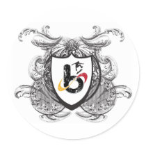 bX Skate off the Logo Round Sticker
