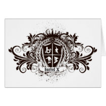 bX Sports Crest Design Greeting Cards