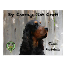 By Courage Not Craft, Gordon Setter Painting Post Cards