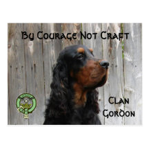 By Courage Not Craft, Gordon Setter Postcard