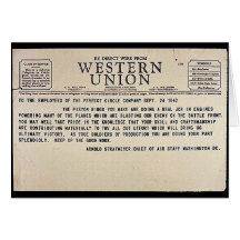 By Direct Wire From Western Union Cards